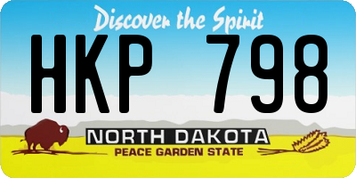 ND license plate HKP798