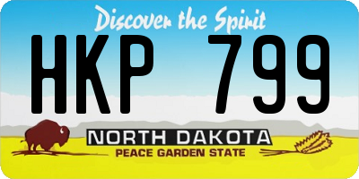 ND license plate HKP799