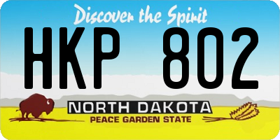 ND license plate HKP802