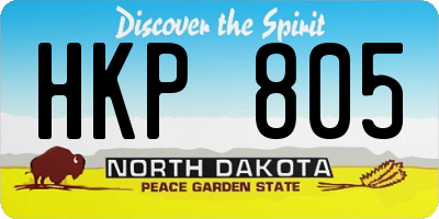 ND license plate HKP805
