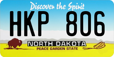 ND license plate HKP806