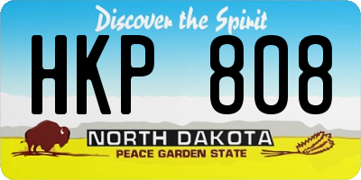 ND license plate HKP808
