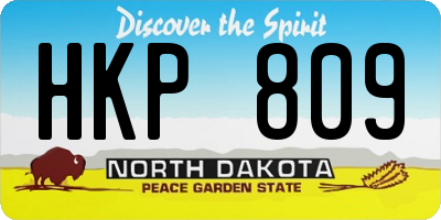 ND license plate HKP809