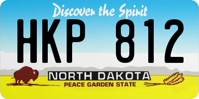 ND license plate HKP812