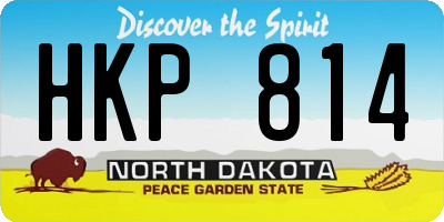 ND license plate HKP814