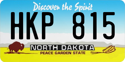 ND license plate HKP815