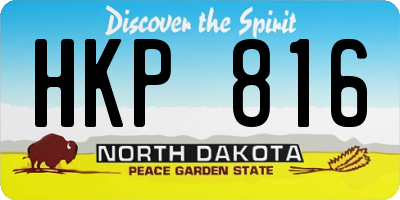 ND license plate HKP816