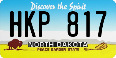 ND license plate HKP817