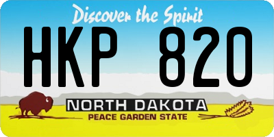 ND license plate HKP820