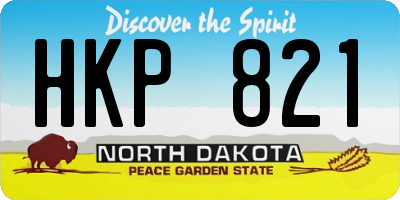 ND license plate HKP821