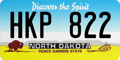 ND license plate HKP822