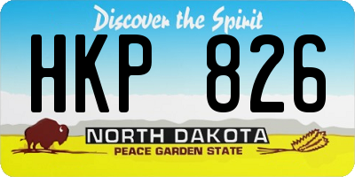 ND license plate HKP826