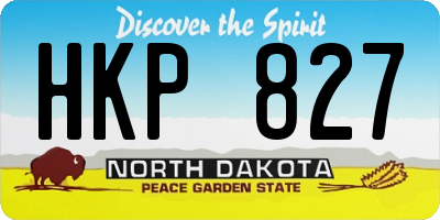 ND license plate HKP827