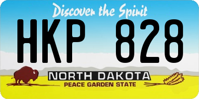 ND license plate HKP828