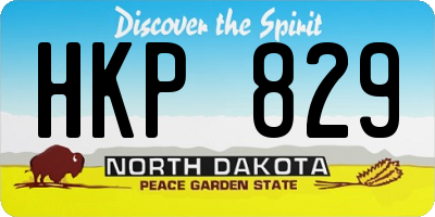 ND license plate HKP829