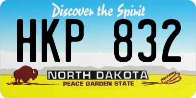 ND license plate HKP832
