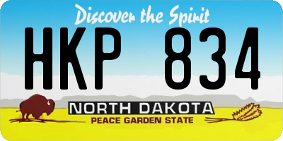ND license plate HKP834