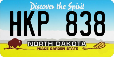 ND license plate HKP838