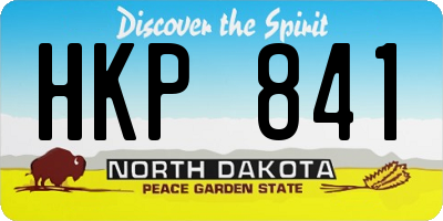 ND license plate HKP841