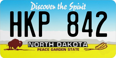 ND license plate HKP842