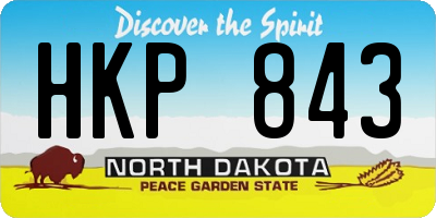 ND license plate HKP843
