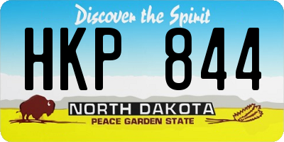 ND license plate HKP844