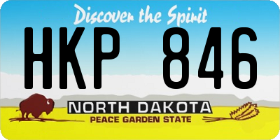 ND license plate HKP846