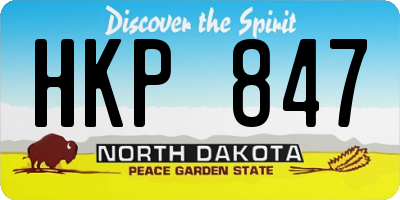 ND license plate HKP847