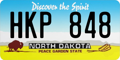 ND license plate HKP848