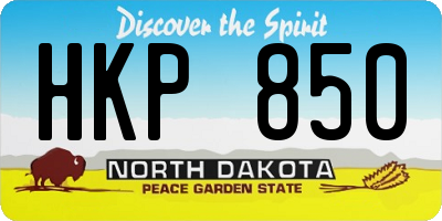 ND license plate HKP850