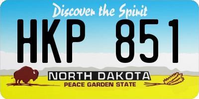 ND license plate HKP851