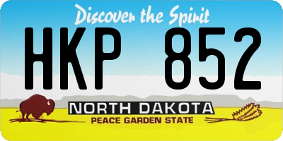 ND license plate HKP852