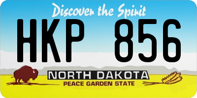 ND license plate HKP856