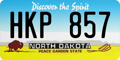 ND license plate HKP857