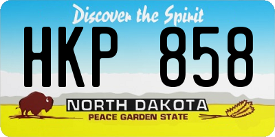 ND license plate HKP858
