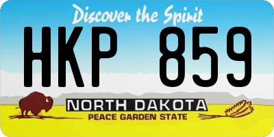 ND license plate HKP859