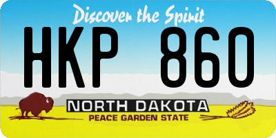 ND license plate HKP860