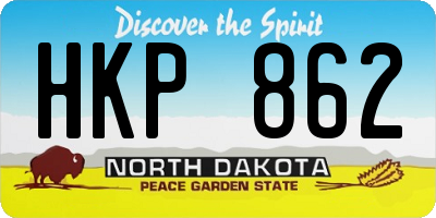 ND license plate HKP862