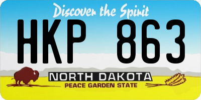 ND license plate HKP863