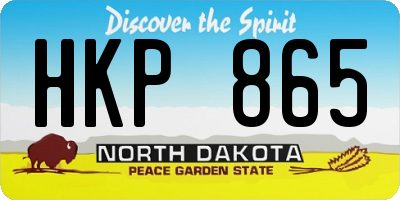 ND license plate HKP865