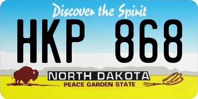 ND license plate HKP868