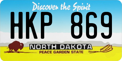 ND license plate HKP869