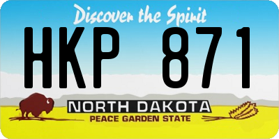 ND license plate HKP871