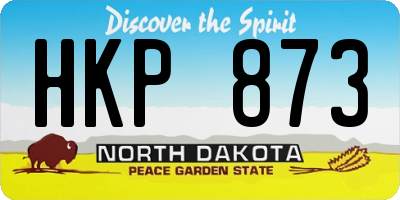 ND license plate HKP873