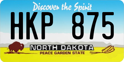 ND license plate HKP875