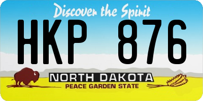 ND license plate HKP876