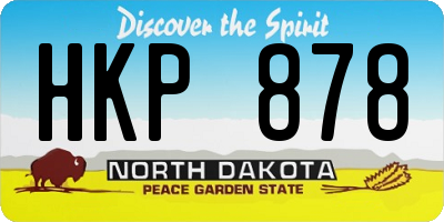 ND license plate HKP878