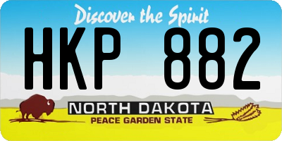 ND license plate HKP882
