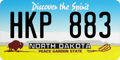 ND license plate HKP883