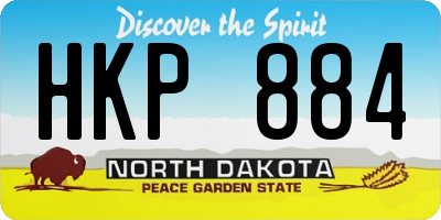 ND license plate HKP884